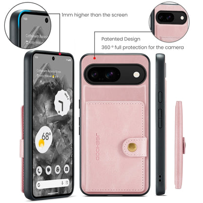 For Google Pixel 9 JEEHOOD J01 Retro Magnetic Detachable Wallet Phone Case(Pink) - Google Cases by JEEHOOD | Online Shopping South Africa | PMC Jewellery | Buy Now Pay Later Mobicred