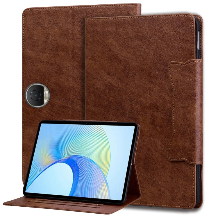 For Honor Pad 9 Cat Buckle Leather Tablet Case(Brown) - Honor by PMC TechLife | Online Shopping South Africa | PMC TechLife | Buy Now Pay Later Mobicred