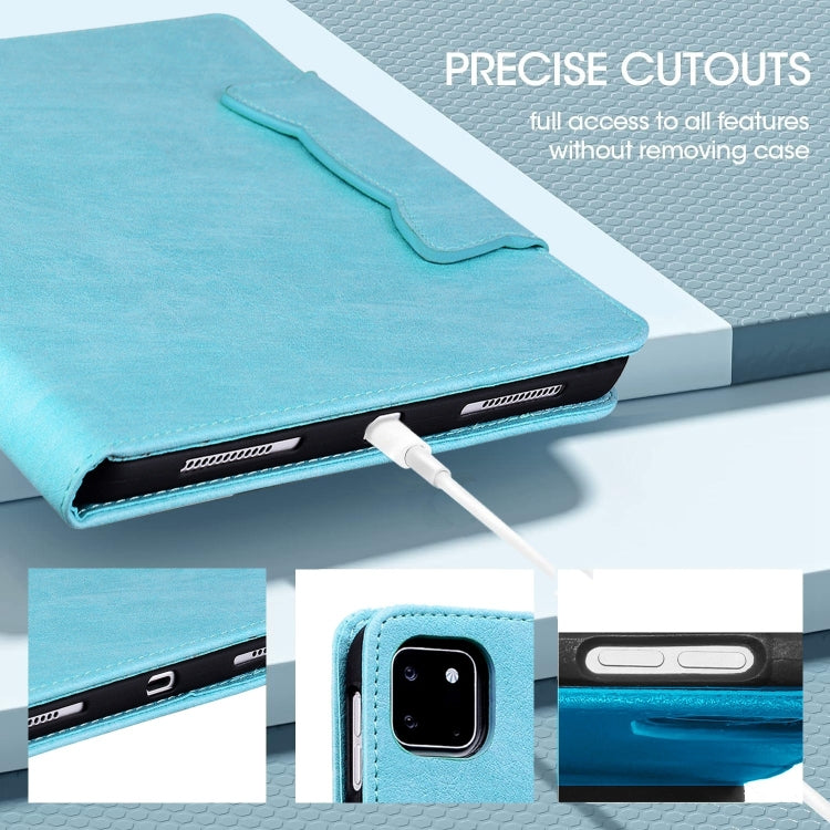 For Honor Pad X8a Cat Buckle Leather Tablet Case(Sky Blue) - Honor by PMC TechLife | Online Shopping South Africa | PMC TechLife | Buy Now Pay Later Mobicred