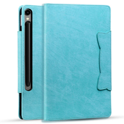 For Samsung Galaxy Tab S9 FE / S9 / S8 / S7 Cat Buckle Leather Smart Tablet Case(Sky Blue) - Galaxy Tab S9 Cases by PMC Jewellery | Online Shopping South Africa | PMC Jewellery | Buy Now Pay Later Mobicred