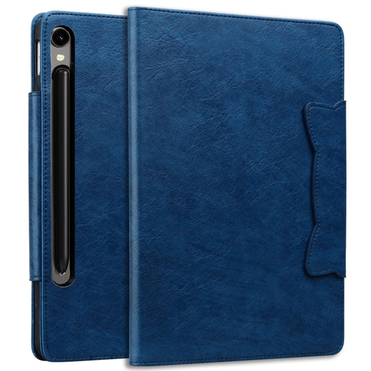 For Samsung Galaxy Tab S9+ / S8+ / S7+ Cat Buckle Leather Smart Tablet Case(Royal Blue) - Galaxy Tab S9+ Cases by PMC Jewellery | Online Shopping South Africa | PMC Jewellery | Buy Now Pay Later Mobicred