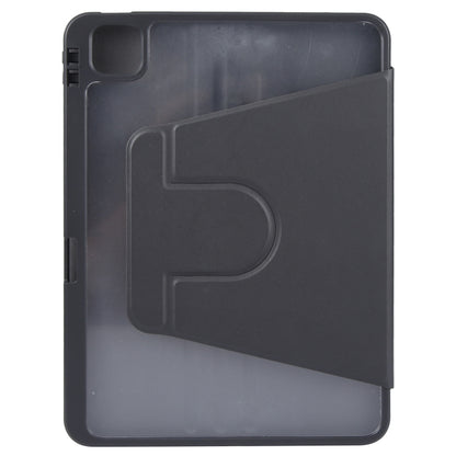 For iPad Pro 11 2024 GEBEI Acrylic TPU 3-folding Rotating Smart Tablet Leather Case withh Pen Slot(Black) - iPad Pro 11 2024 Cases by GEBEI | Online Shopping South Africa | PMC Jewellery | Buy Now Pay Later Mobicred