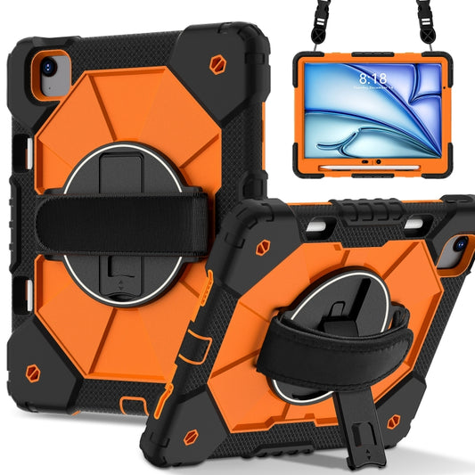 For iPad Air 11 2024 Contrast Color Robot Silicone Hybrid PC Tablet Case(Black Orange) - iPad Air 11 2024 Cases by PMC Jewellery | Online Shopping South Africa | PMC Jewellery | Buy Now Pay Later Mobicred