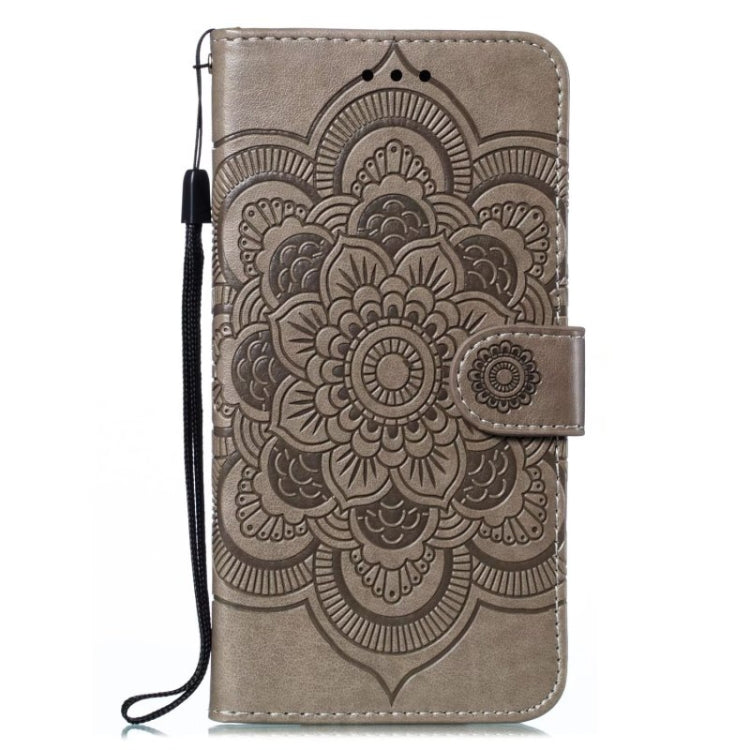 For Xiaomi Redmi K70 Sun Mandala Embossing Pattern Phone Leather Case(Grey) - K70 Cases by PMC Jewellery | Online Shopping South Africa | PMC Jewellery | Buy Now Pay Later Mobicred