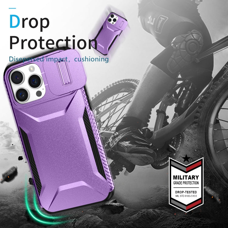 For iPhone 16 Pro Sliding Camshield Phone Case(Purple) - iPhone 16 Pro Cases by PMC Jewellery | Online Shopping South Africa | PMC Jewellery | Buy Now Pay Later Mobicred