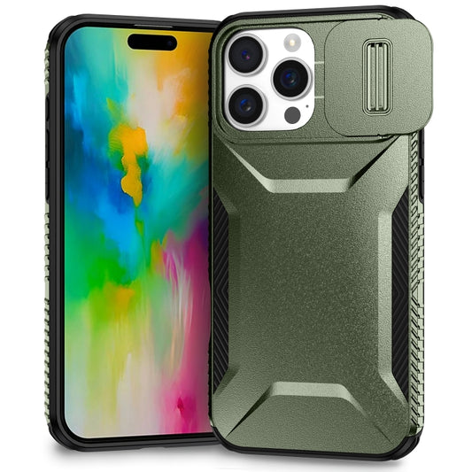 For iPhone 16 Pro Max Sliding Camshield Phone Case(Alpine Green) - iPhone 16 Pro Max Cases by PMC Jewellery | Online Shopping South Africa | PMC Jewellery | Buy Now Pay Later Mobicred