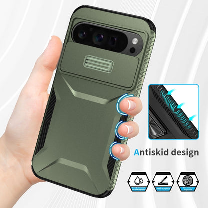 For Google Pixel 9 Pro XL Sliding Camshield Phone Case(Alpine Green) - Google Cases by PMC Jewellery | Online Shopping South Africa | PMC Jewellery | Buy Now Pay Later Mobicred