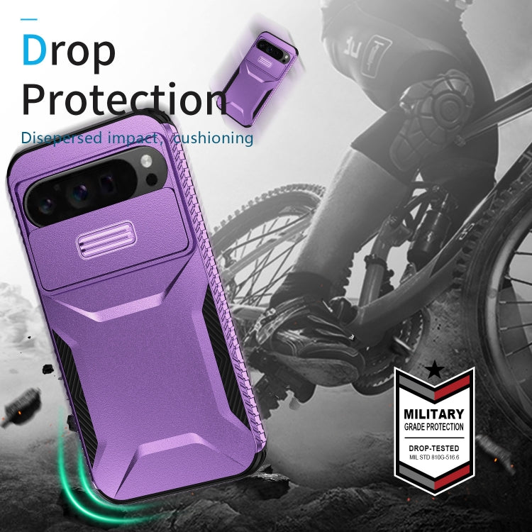 For Google Pixel 9 Pro XL Sliding Camshield Phone Case(Purple) - Google Cases by PMC Jewellery | Online Shopping South Africa | PMC Jewellery | Buy Now Pay Later Mobicred