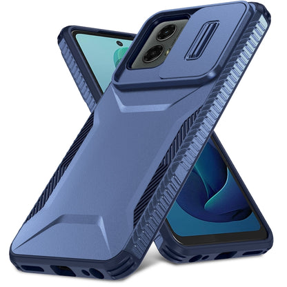 For Motorola Moto G 5G 2024 Sliding Camshield Phone Case(Blue) - Motorola Cases by PMC Jewellery | Online Shopping South Africa | PMC Jewellery | Buy Now Pay Later Mobicred