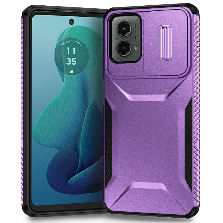 For Motorola Moto G 5G 2024 Sliding Camshield Phone Case(Purple) - Motorola Cases by PMC Jewellery | Online Shopping South Africa | PMC Jewellery | Buy Now Pay Later Mobicred