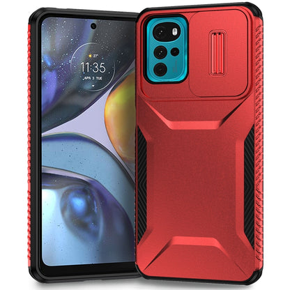 For Motorola Moto G22 2024 Sliding Camshield Phone Case(Red) - Motorola Cases by PMC Jewellery | Online Shopping South Africa | PMC Jewellery | Buy Now Pay Later Mobicred