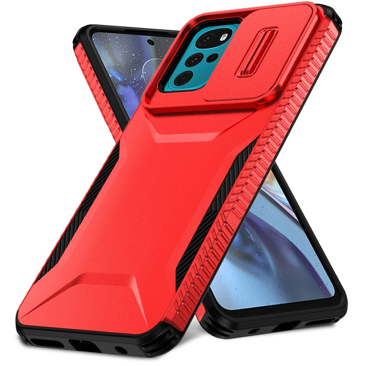 For Motorola Moto G22 2024 Sliding Camshield Phone Case(Red) - Motorola Cases by PMC Jewellery | Online Shopping South Africa | PMC Jewellery | Buy Now Pay Later Mobicred