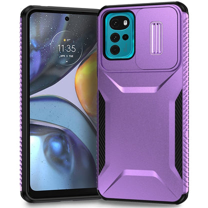 For Motorola Moto G22 2024 Sliding Camshield Phone Case(Purple) - Motorola Cases by PMC Jewellery | Online Shopping South Africa | PMC Jewellery | Buy Now Pay Later Mobicred