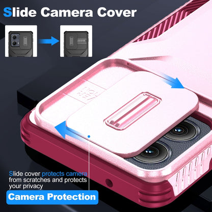 For Motorola Edge 5G 2024 Sliding Camshield Phone Case(Pink + Rose Red) - Motorola Cases by PMC Jewellery | Online Shopping South Africa | PMC Jewellery | Buy Now Pay Later Mobicred