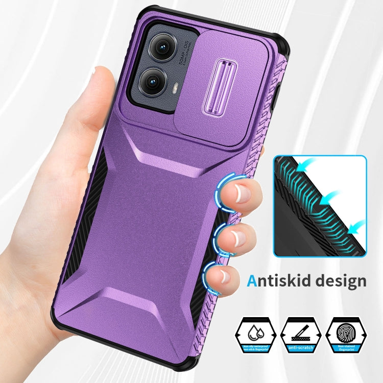 For Motorola Edge 5G 2024 Sliding Camshield Phone Case(Purple) - Motorola Cases by PMC Jewellery | Online Shopping South Africa | PMC Jewellery | Buy Now Pay Later Mobicred