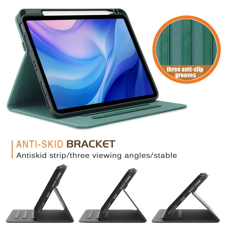 For iPad Air 11 2024 / Pro 11 2022 Front Stand Smart TPU Leather Tablet Case(Green) - iPad Air 11 2024 Cases by PMC Jewellery | Online Shopping South Africa | PMC Jewellery | Buy Now Pay Later Mobicred