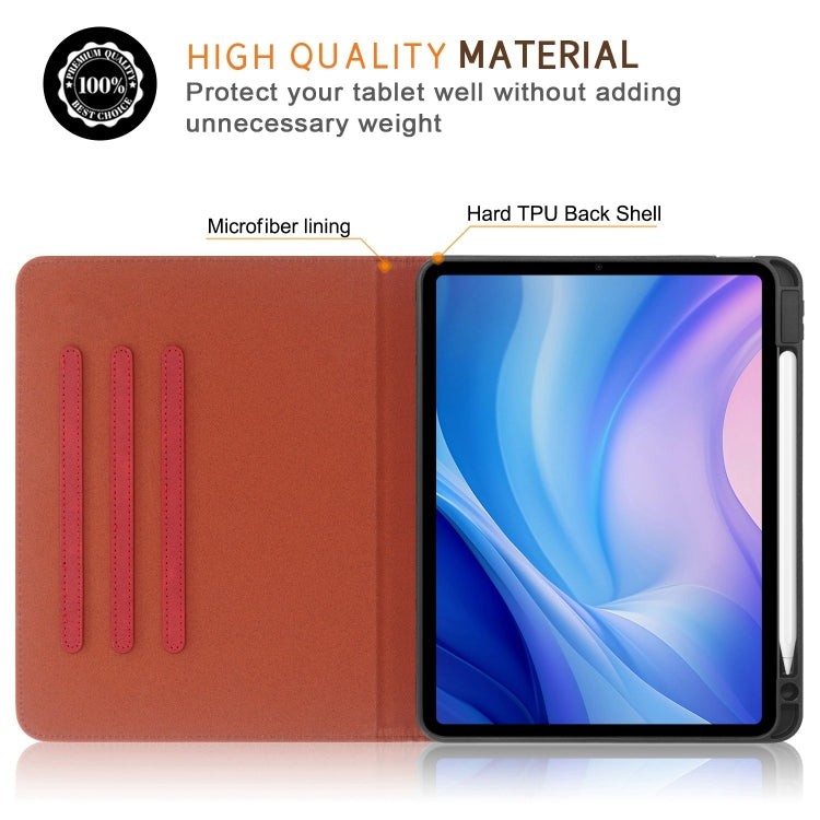 For iPad Air 11 2024 / Pro 11 2022 Front Stand Smart TPU Leather Tablet Case(Red) - iPad Air 11 2024 Cases by PMC Jewellery | Online Shopping South Africa | PMC Jewellery | Buy Now Pay Later Mobicred