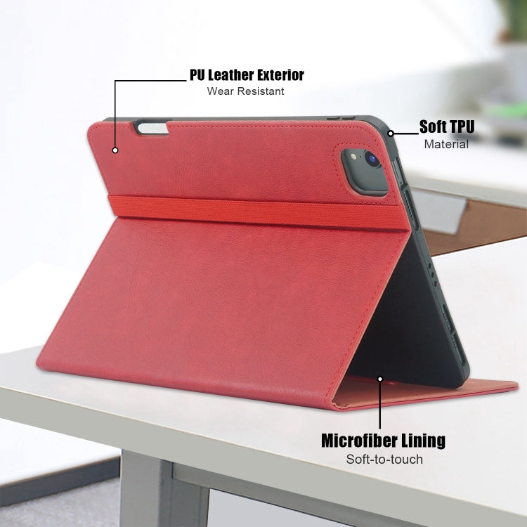 For iPad Air 11 2024 / Pro 11 2022 Front Stand Smart TPU Leather Tablet Case(Red) - iPad Air 11 2024 Cases by PMC Jewellery | Online Shopping South Africa | PMC Jewellery | Buy Now Pay Later Mobicred