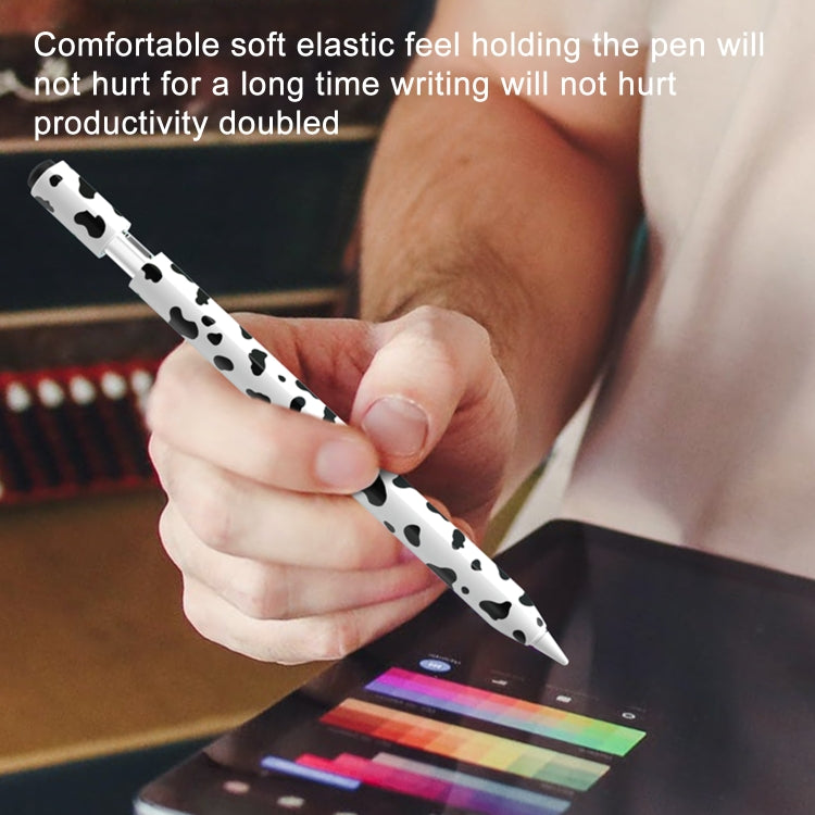 For Apple Pencil USB-C Cow Pattern Stylus Silicone Protective Cover(Blue) - Pencil Accessories by PMC Jewellery | Online Shopping South Africa | PMC Jewellery | Buy Now Pay Later Mobicred