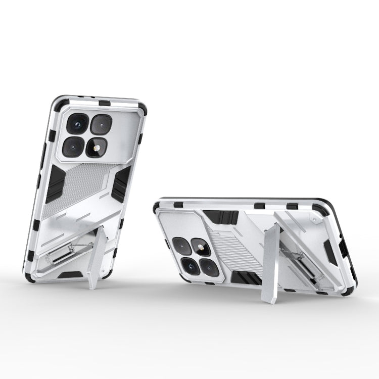 For Redmi K70 Ultra Global Punk Armor 2 in 1 PC + TPU Phone Case with Holder(White) - Xiaomi Cases by PMC Jewellery | Online Shopping South Africa | PMC Jewellery | Buy Now Pay Later Mobicred