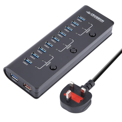 ORICO CRU3-H9C1 10 Port USB3.0 12V 4A HUB Power Adapter, Plug:UK Plug - Power Supply by ORICO | Online Shopping South Africa | PMC Jewellery | Buy Now Pay Later Mobicred