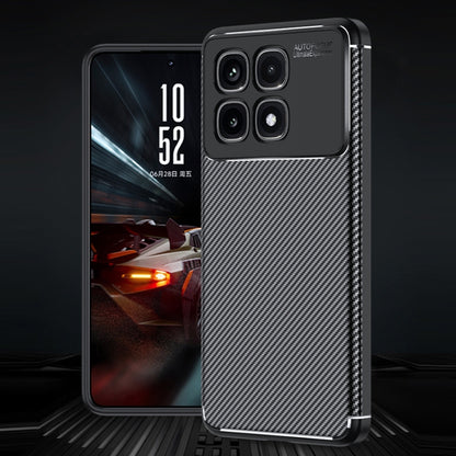 For Redmi K70 Ultra Carbon Fiber Texture Shockproof TPU Phone Case(Black) - Xiaomi Cases by PMC Jewellery | Online Shopping South Africa | PMC Jewellery | Buy Now Pay Later Mobicred