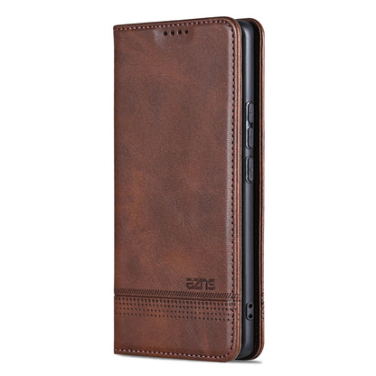 For Redmi Note 14 5G AZNS Magnetic Calf Texture Flip Leather Phone Case(Dark Brown) - Note 14 Cases by AZNS | Online Shopping South Africa | PMC Jewellery | Buy Now Pay Later Mobicred