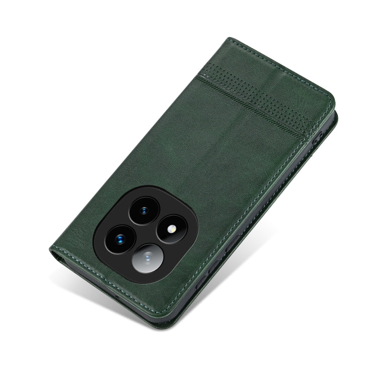 For Redmi Note 14 Pro 5G AZNS Magnetic Calf Texture Flip Leather Phone Case(Dark Green) - Note 14 Pro Cases by AZNS | Online Shopping South Africa | PMC Jewellery | Buy Now Pay Later Mobicred