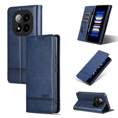 For Redmi Note 14 Pro+ 5G AZNS Magnetic Calf Texture Flip Leather Phone Case(Dark Blue) - Note 14 Pro+ Cases by AZNS | Online Shopping South Africa | PMC Jewellery | Buy Now Pay Later Mobicred