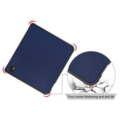 For Kobo Libra Colour 2024 Solid Color Deformation TPU Leather Smart Tablet Case(Dark Blue) - Others by PMC Jewellery | Online Shopping South Africa | PMC Jewellery | Buy Now Pay Later Mobicred