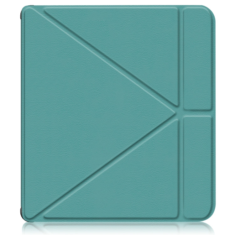 For Kobo Libra Colour 2024 Solid Color Deformation TPU Leather Smart Tablet Case(Green) - Others by PMC Jewellery | Online Shopping South Africa | PMC Jewellery | Buy Now Pay Later Mobicred