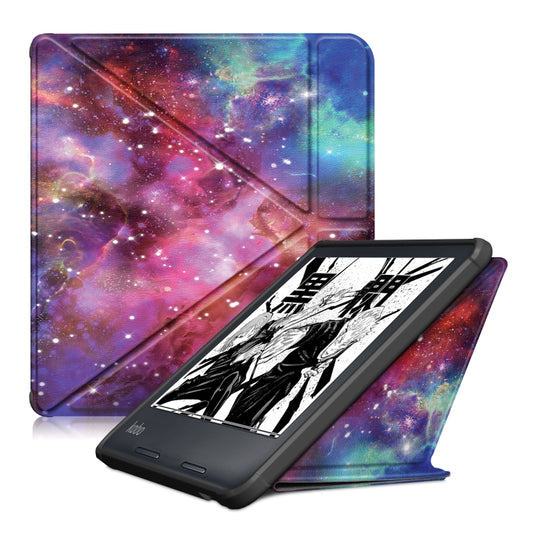 For Kobo Libra Colour 2024 Solid Color Deformation TPU Leather Smart Tablet Case(Milky Way) - Others by PMC Jewellery | Online Shopping South Africa | PMC Jewellery | Buy Now Pay Later Mobicred