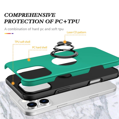 For iPhone 16 Plus Magnetic Ring Holder Phone Case(Dark Green) - iPhone 16 Plus Cases by PMC Jewellery | Online Shopping South Africa | PMC Jewellery | Buy Now Pay Later Mobicred