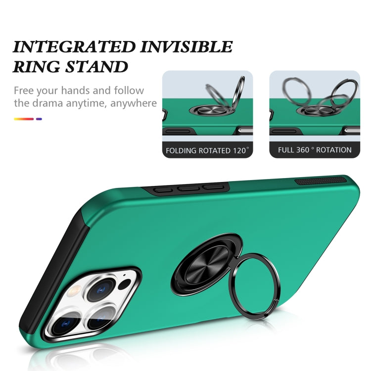 For iPhone 16 Plus Magnetic Ring Holder Phone Case(Dark Green) - iPhone 16 Plus Cases by PMC Jewellery | Online Shopping South Africa | PMC Jewellery | Buy Now Pay Later Mobicred