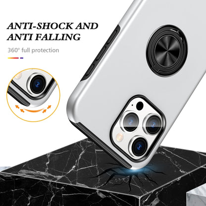 For iPhone 16 Plus Magnetic Ring Holder Phone Case(Silver) - iPhone 16 Plus Cases by PMC Jewellery | Online Shopping South Africa | PMC Jewellery | Buy Now Pay Later Mobicred