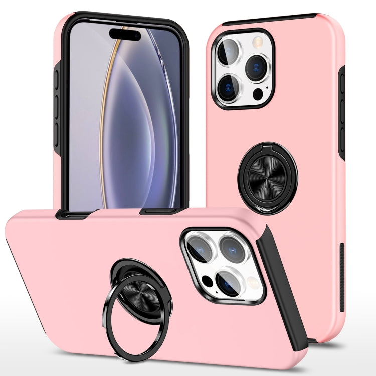 For iPhone 16 Pro Magnetic Ring Holder Phone Case(Rose Gold) - iPhone 16 Pro Cases by PMC TechLife | Online Shopping South Africa | PMC TechLife | Buy Now Pay Later Mobicred