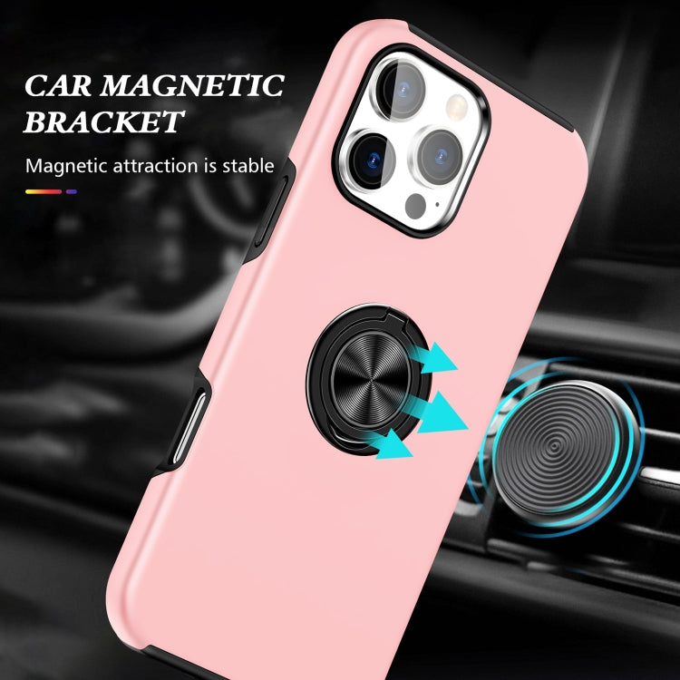 For iPhone 16 Pro Magnetic Ring Holder Phone Case(Rose Gold) - iPhone 16 Pro Cases by PMC TechLife | Online Shopping South Africa | PMC TechLife | Buy Now Pay Later Mobicred