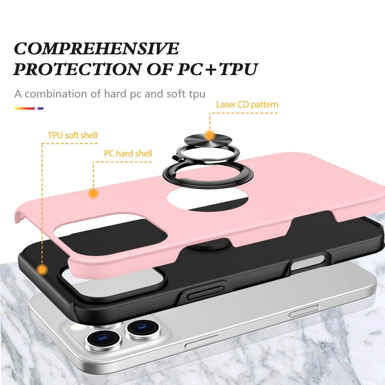 For iPhone 16 Pro Magnetic Ring Holder Phone Case(Rose Gold) - iPhone 16 Pro Cases by PMC TechLife | Online Shopping South Africa | PMC TechLife | Buy Now Pay Later Mobicred
