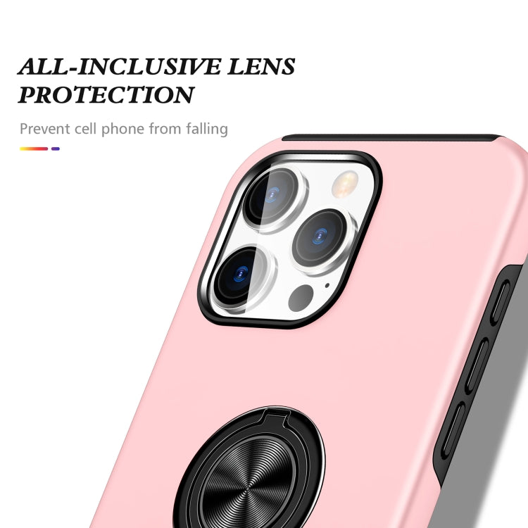 For iPhone 16 Pro Magnetic Ring Holder Phone Case(Rose Gold) - iPhone 16 Pro Cases by PMC TechLife | Online Shopping South Africa | PMC TechLife | Buy Now Pay Later Mobicred