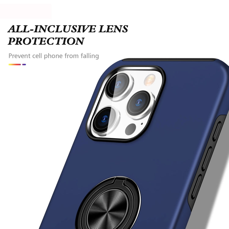 For iPhone 16 Pro Max Magnetic Ring Holder Phone Case(Navy Blue) - iPhone 16 Pro Max Cases by PMC Jewellery | Online Shopping South Africa | PMC Jewellery | Buy Now Pay Later Mobicred