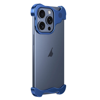 For iPhone 12 Pro Aromatherapy Alloy Frameless Phone Case(Blue) - iPhone 12 / 12 Pro Cases by PMC Jewellery | Online Shopping South Africa | PMC Jewellery | Buy Now Pay Later Mobicred