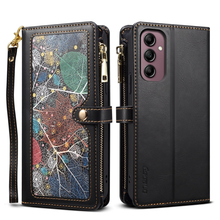 For Samsung Galaxy S24 FE 5G ESEBLE Star Series Lanyard Zipper Wallet RFID Leather Case(Black) - Galaxy S24 FE 5G Cases by ESEBLE | Online Shopping South Africa | PMC Jewellery | Buy Now Pay Later Mobicred