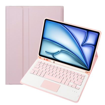 For iPad Air 11 2024 / Air 5 10.9 A098B-A Detachable Ultra-Thin Bluetooth Touch Keyboard Leather Tablet Case with Pen Slot(Pink) - For iPad Air by PMC Jewellery | Online Shopping South Africa | PMC Jewellery | Buy Now Pay Later Mobicred