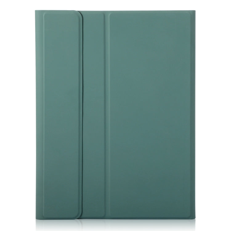 For iPad Air 11 2024 / Air 5 10.9 A098B-A Detachable Ultra-Thin Bluetooth Touch Keyboard Leather Tablet Case with Pen Slot(Dark Green) - For iPad Air by PMC Jewellery | Online Shopping South Africa | PMC Jewellery | Buy Now Pay Later Mobicred