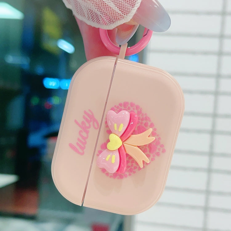 For AirPods Pro 3D Love Bowknot Bluetooth Earphone Protective Case(Pink) - For AirPods Pro by PMC Jewellery | Online Shopping South Africa | PMC Jewellery | Buy Now Pay Later Mobicred