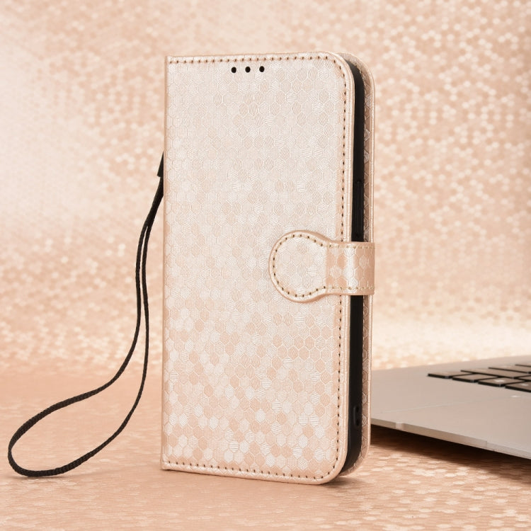 For Ulefone Note 17 Pro Honeycomb Dot Texture Leather Phone Case(Gold) - Ulefone Cases by PMC Jewellery | Online Shopping South Africa | PMC Jewellery | Buy Now Pay Later Mobicred