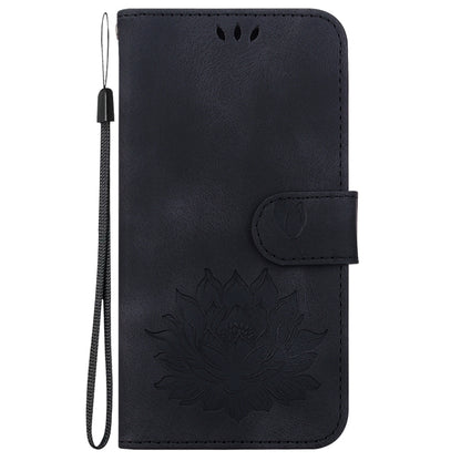 For Google Pixel 9 Pro Lotus Embossed Leather Phone Case(Black) - Google Cases by PMC Jewellery | Online Shopping South Africa | PMC Jewellery | Buy Now Pay Later Mobicred