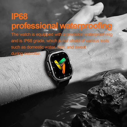 HK96S 2.06 inch BT5.3 IP68 Sport Smart Watch, Support Bluetooth Call / Sleep / Blood Oxygen / Heart Rate / Blood Pressure Health Monitor(Black) - Smart Watches by PMC Jewellery | Online Shopping South Africa | PMC Jewellery | Buy Now Pay Later Mobicred