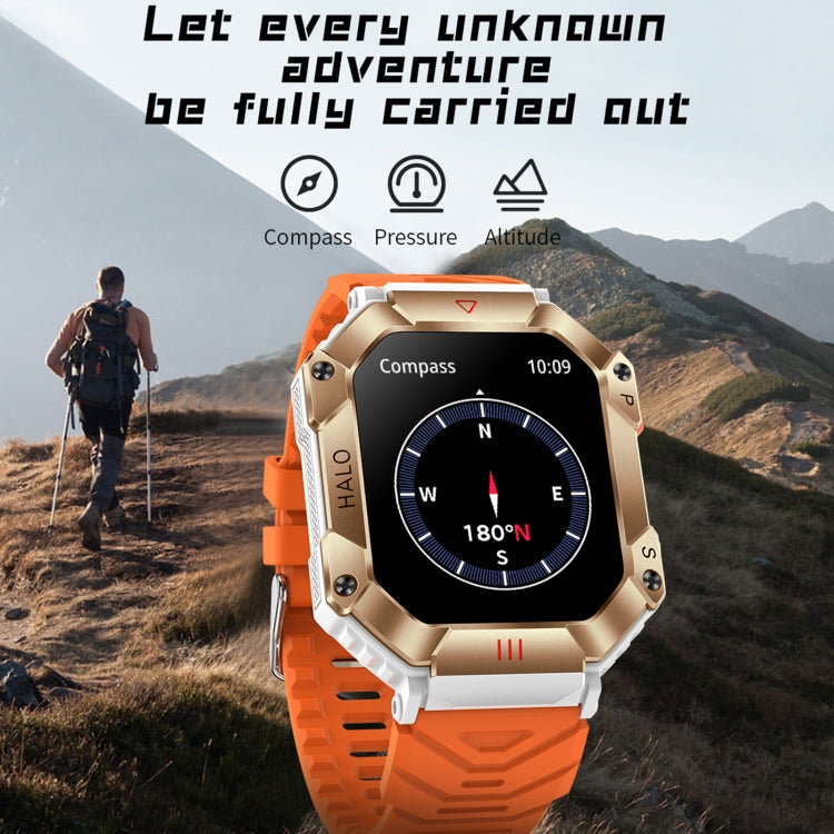 LEMFO KR80 2.0 inch BT5.1 IP67 Sport Smart Watch, Support Bluetooth Call / Sleep / Blood Oxygen / Heart Rate / Blood Pressure Health Monitor(Black+Orange) - Smart Watches by LEMFO | Online Shopping South Africa | PMC Jewellery | Buy Now Pay Later Mobicred