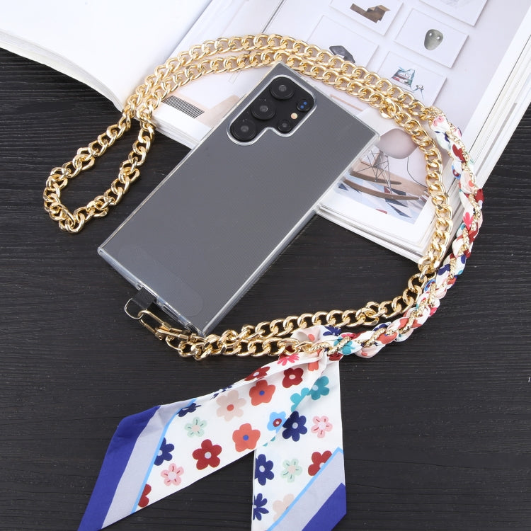 Mobile Phone Anti-lost Silk Scarf Half Pack Long Lanyard(Blue) - Lanyards & Wrist Straps by PMc TechLife | Online Shopping South Africa | PMc TechLife | Buy Now Pay Later Mobicred